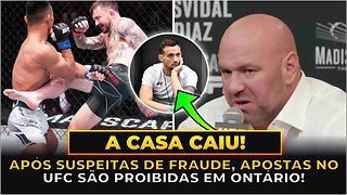 APOSTAS NO UFC SÃO PROIBIDAS EM ONTÁRIO E TREINADOR É SUSPENSO!