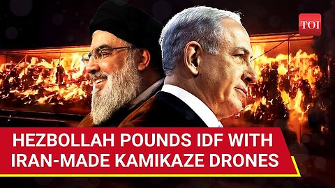 Hezbollah-fired Kamikaze Drones & Rockets 'Destroy' IDF Bases; Set Northern Israel Ablaze | Watch