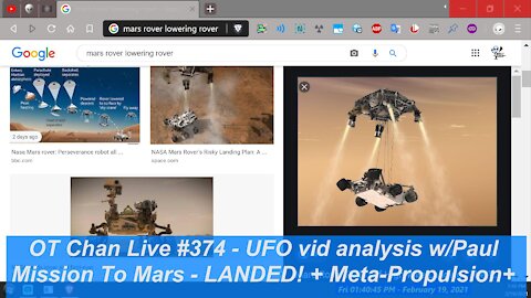 Pauls UFO video analysis and Topics - Mission to Mars + Fuel Cells Meta-Propulsion]-OT Chan Live#374