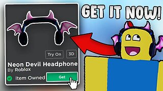 ⭐How To Get The NEW Roblox Neon Devil Headphones FOR FREE!