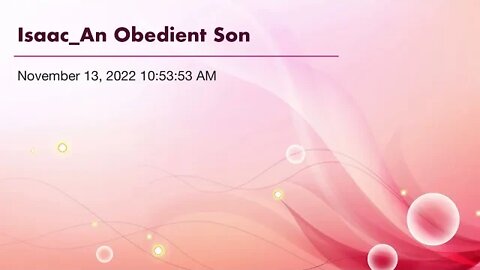 Isaac_An Obedient Son