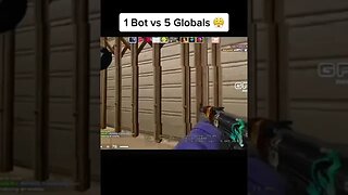 CSGO: 5 global vs 1 bot is this bot hacking?