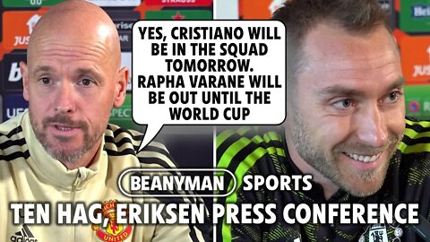 'Cristiano BACK! Varane OUT until World Cup' | Man Utd v Sheriff | Erik ten Hag, Christian Eriksen