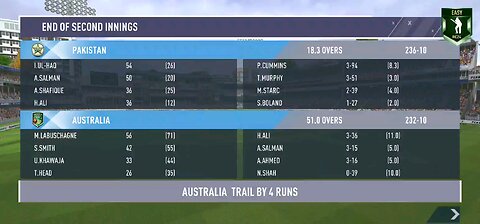 pak vs aus test