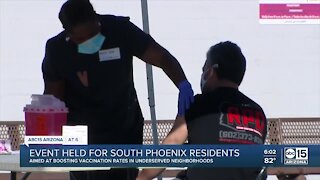 Special vaccination event held for south Phoenix residents
