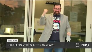 SWFL ex-felon casts first vote after rights restored