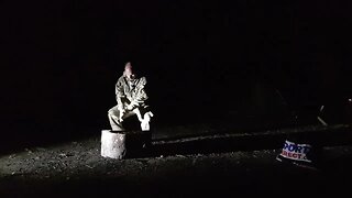 Using the Hultafors trekking axe to process firewood at night 11th Sept 2022 test footage