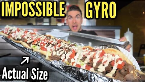 INSANE 48-INCH GYRO CHALLENGE (4 FEET LONG) | The Biggest Gyro Challenge | Las Vegas's Biggest