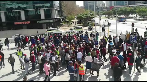 WATCH: Residents march to Civic Centre to demand basic services (UaZ)