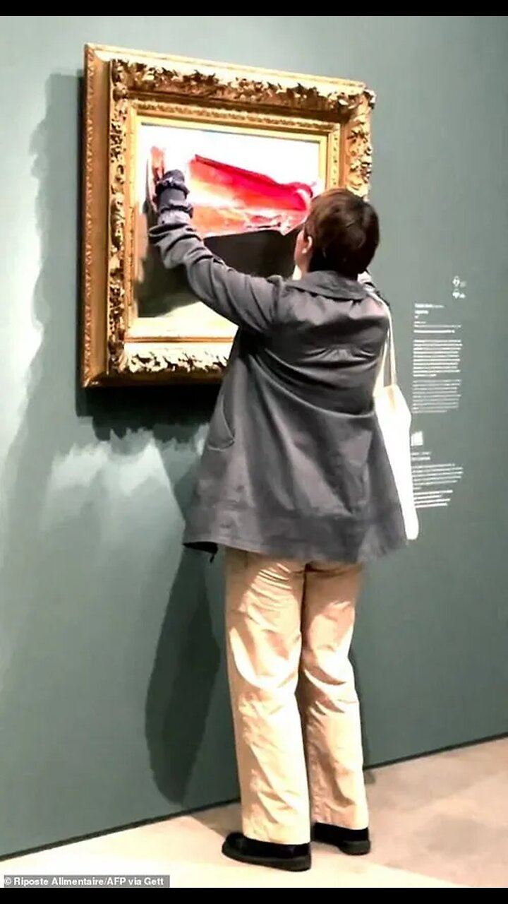 Environmental activist recently defaced a painting by Claude Monet at ...