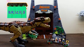 Jurassic Park: T. Rex Rampage Speed build & Review - Knock Off Lego set 75936