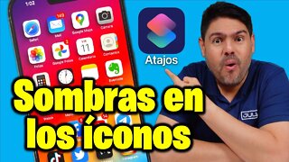 Wallpapers para iPhone - Sombras en los iconos - iOS 16 - Atajos