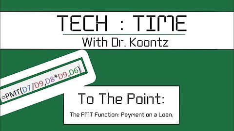 Microsoft Excel, The PMT Function: Payment on a Loan