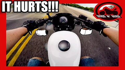 Getting SOAKED on the Sportster! ...while squidding...