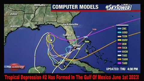 Tropical Depression #2 Has Formed In The Gulf Of Mexico June 1st 2023!