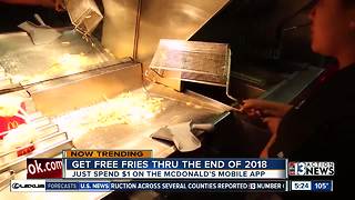 Get free fries at McDonald's thru the end of 2018