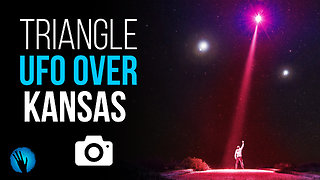 Mysterious triangle UFO flying low over Kansas