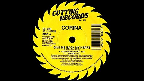 Corina – Give Me Back My Heart