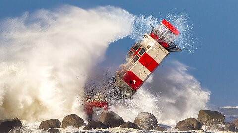 SCARY Lighthouses VS HUGE Waves