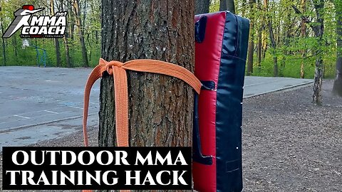 An outdoor MMA training hack