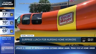 Surprise lunch for nursing home workers