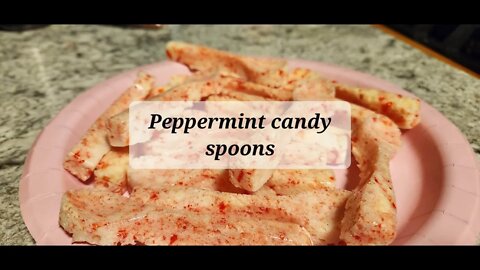 Peppermint candy spoons #candy
