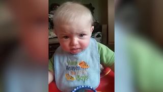 "Happy Baby Interrupted By A Number Two"