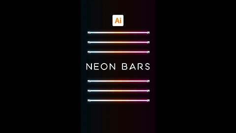 Neon Bars Adobe Illustrator tutorial #Shorts