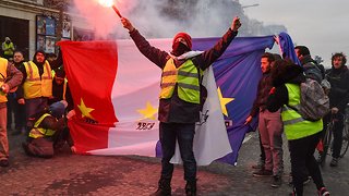Violence Erupts As Yellow Vest Protests Continue In France