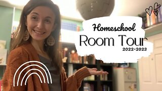 Homeschool Room Tour 2023-2023 || Homeschool + Playroom || Homeschool organization