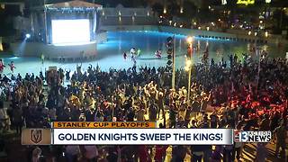 Golden Knights fans celebrate series win over Kings