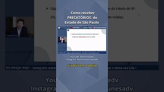 Possibilidade de VENDA de PRECATÓRIOS do Estado de SP