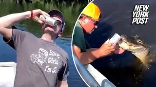 Boater uses alligator's jaws to open beer can: 'The most Florida thing I've seen all day'