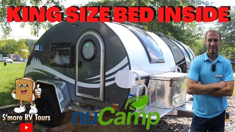 #Tinytrailer 2022 Nu Camp T@g Classic Tear Drop Trailer Tour/Amish Quality/King Size Bed/Easy Towing