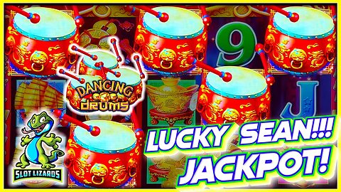 SEAN BRINGS THE LUCK!!! DID HE BRING A JACKPOT? Dancing Drums Slot