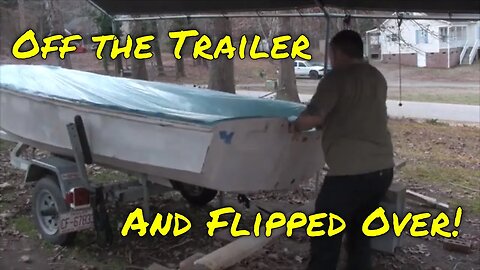 How to Take Boat off Trailer and Roll over for Hull Repair - Boston Whaler 13 Restoration - Part 9
