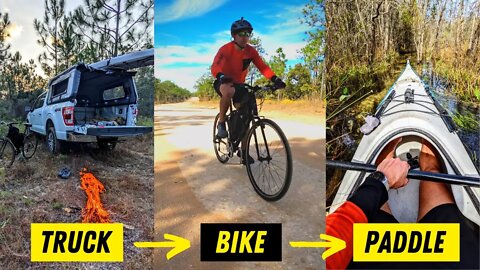 3-Day SOLO Overland, Bike, Paddle Camping - Self Shuttling Adventure
