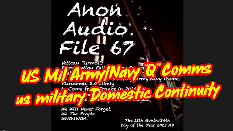 SG Anon Great Dec 27 > US Mil Army/Navy “Q” Comms + us military Domestic Continuity