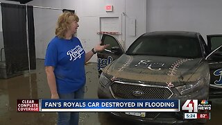 Fan's Royals car destroyed in flooding