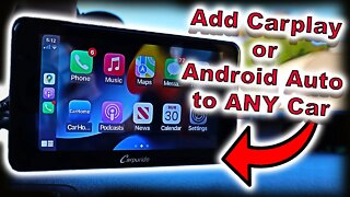 Install Apple Carplay and Android Connect in 5 Minutes? CARPURIDE Portable Car Radio Receiver