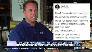 Baltimore business owner apologizes after receiving backlash for offensive tweet about Baltimore Ceasefire