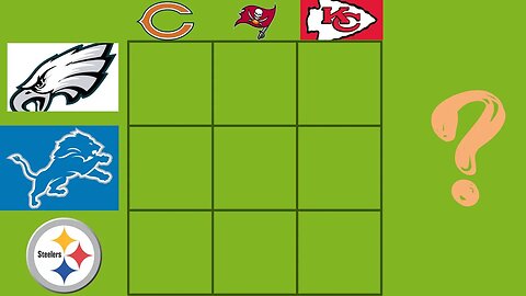 NFL Immaculate Grid - Detroit Lions, Kansas City Chiefs and Pittsburgh Steelers