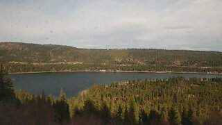 Passing by Donner Lake on Amtrak's California Zephyr
