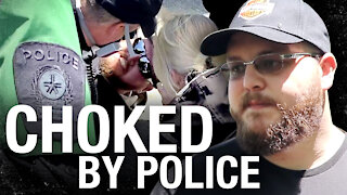 Montreal police CHOKE protester during violent arrest