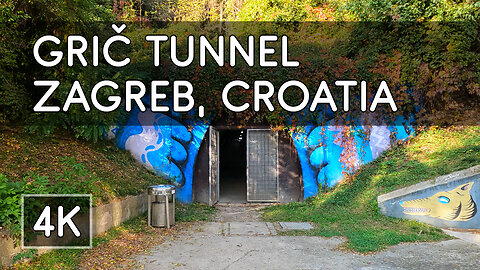 Walking Tour: Grič Tunnel - Zagreb, Croatia - 4K UHD