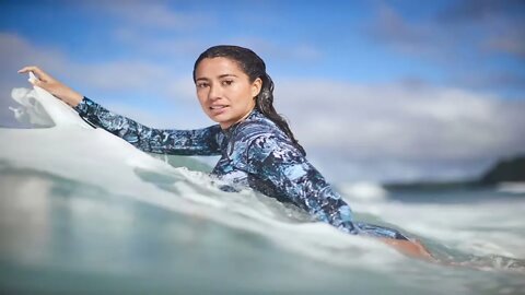 Surfing under the hot sun