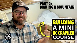 Building a New Indoor Mini Crawler Course Part 2: Cardboard & Plaster Cloth Mountain