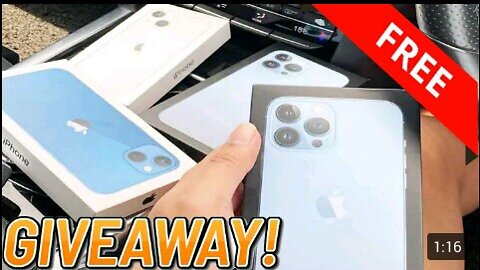 FREE GIVEAWAY: chance to win iPhone 13 pro for free