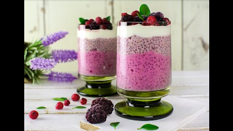 Keto Recipes - Layered Berry Chia Pudding