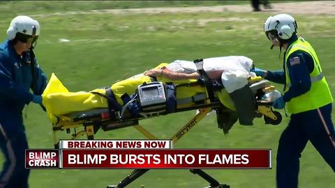 Pilot being treated for burns after blip crash near U.S. Open